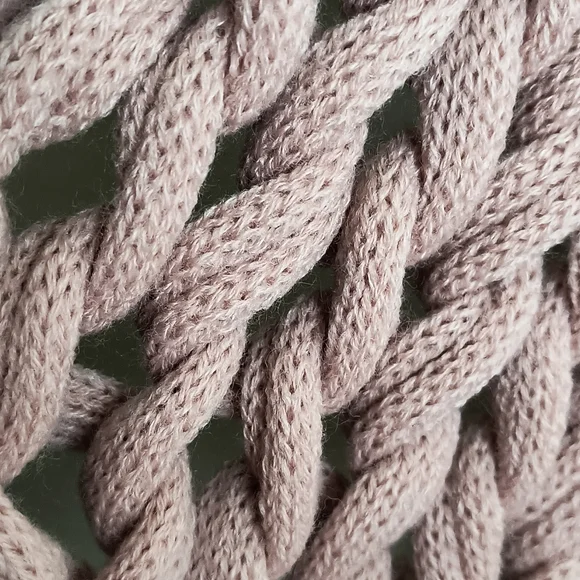 Madison Park Blush Chunky Double Knit Throw Blanket Handmade 50W x60L Boho